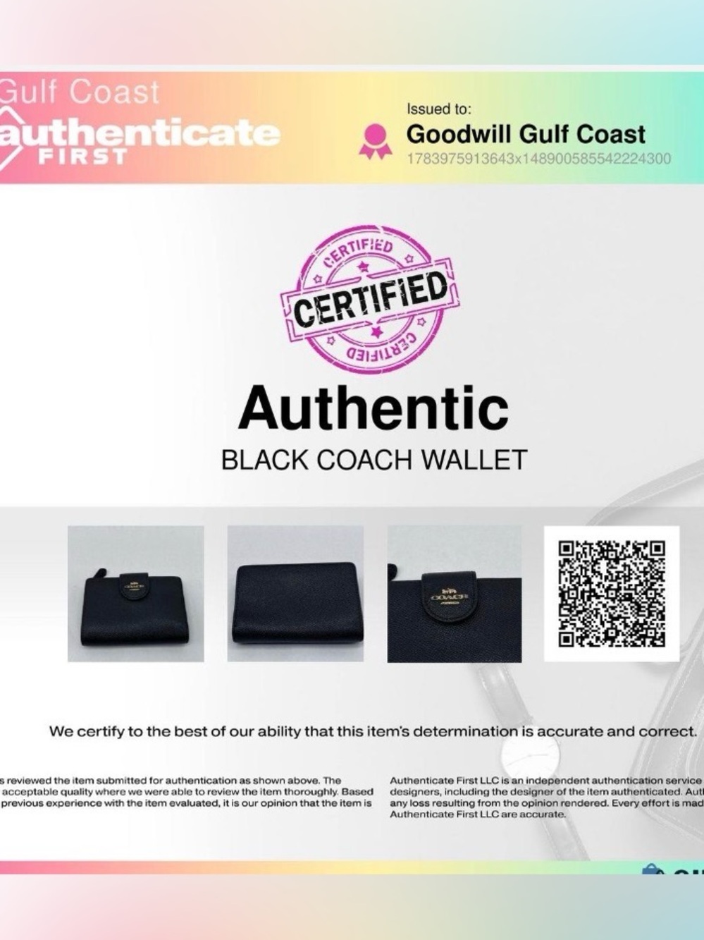 Coach Compact Black Wallet - Picture 13 of 13